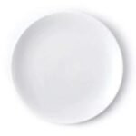 Plato blanco grande de porcelana para servir - cerámica al mayoreo